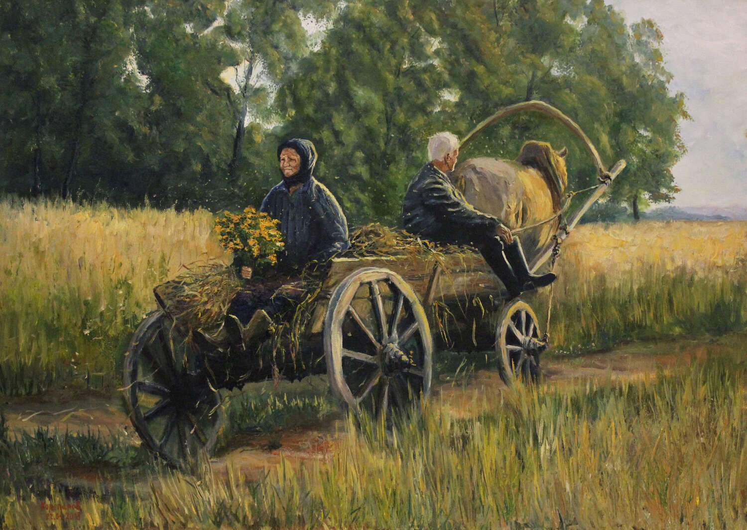 <span style="font-weight: bold;"> "Дорога до дома" Холст 50х70 см, масло, 2018 год </span>